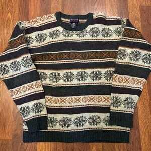 Vintage Christopher Rand Wool 90s Ski Sweater Size Medium